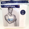 Stafford Super Soft 100% Cotton A-Shirts Ribbed Tank Top 4 Pack Large