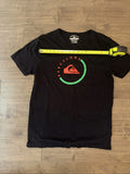 Quiksilver Men's X-Large Shirt Black Big Logo Surf Beach Casual Y2K Barcelona Xl