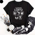 I Support LGBTQ Funny T-Shirt Dark Humour Offensive Statement Party Gift Rude Te