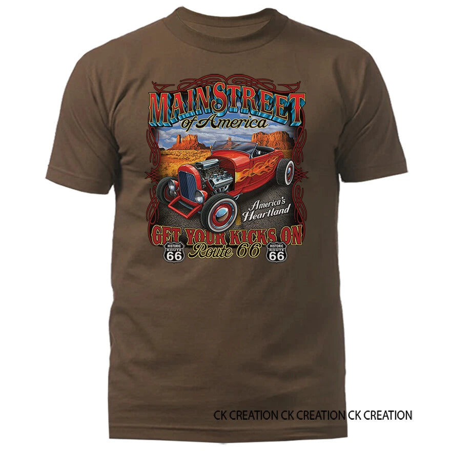 Main Street of America Route 66 America's Heartland Graphic T-shirt