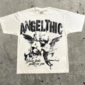 Angel Thic Wings God Mens Y2K Graphic T Shirt Streetwear Cotton Tee S-3XL