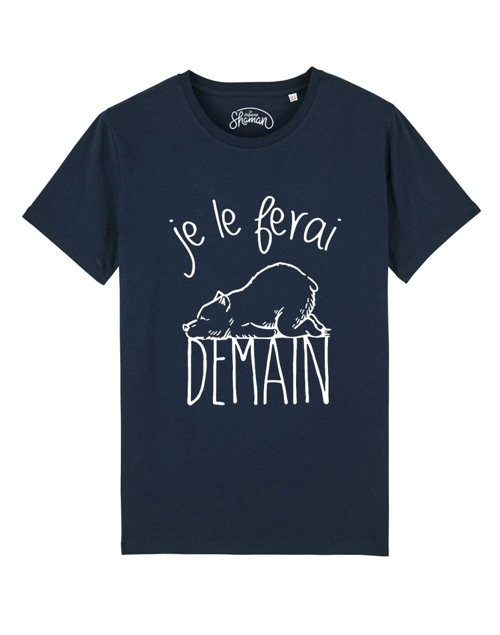 T-Shirt Man short Sleeve - I Will Do It Tomorrow Color Navy Blue