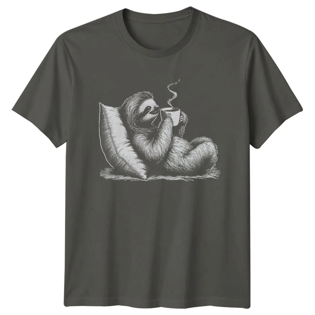 Chill Sloth Taking A Coffee T-Shirt Coffee Break Sloth Animal