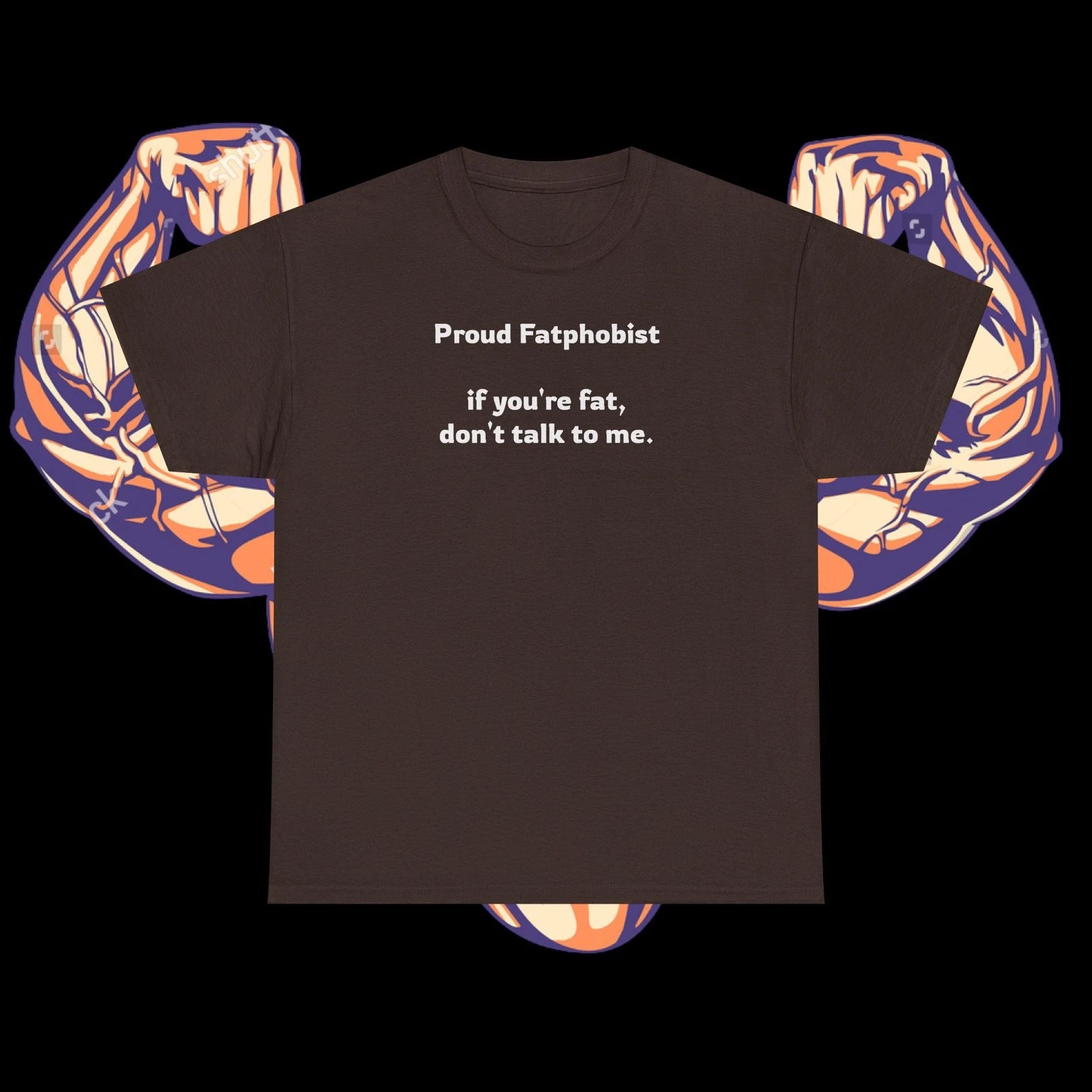 Fatphobist Gym Tee, Funny Satire Gym Humor, Gymrat,  Mental Health Shirt