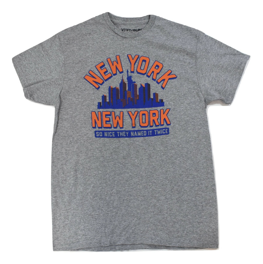 Fifth Sun Mens New York The City So Nice They Named It Twice Gray Shirt New S-XL