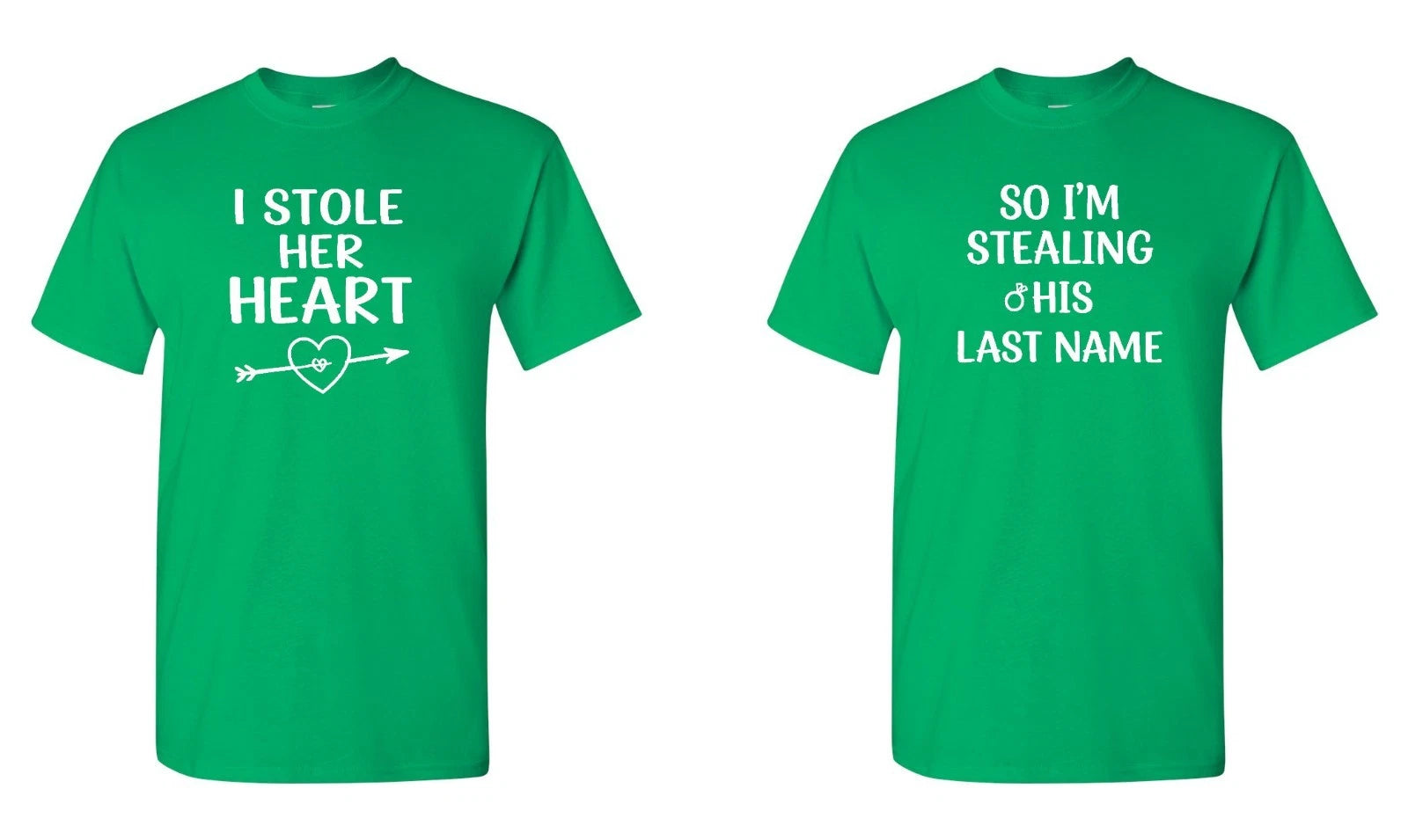 Couple Matching Shirt Set I Stole Her Heart So I'm Stealing His Last Name Gift