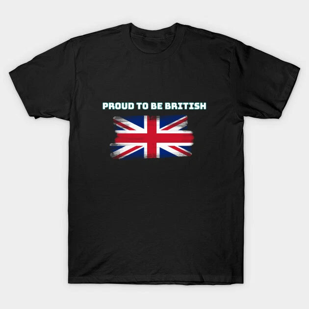 proud to be British T Shirt For Joke Birthday Funny Motorcycle Motorbike England