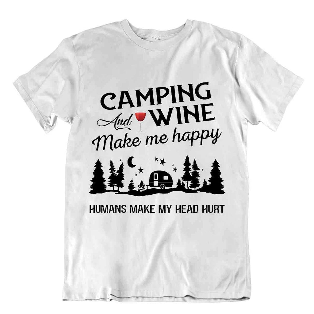 Camping Outside Trip T-Shirt Tee Cool Vintage Gift Cute Funny Outdoor Fresh Wine