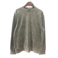 Urban Re URBAN RE Cut & Sew Crew Neck Long Sleeve Velor Green 38 M