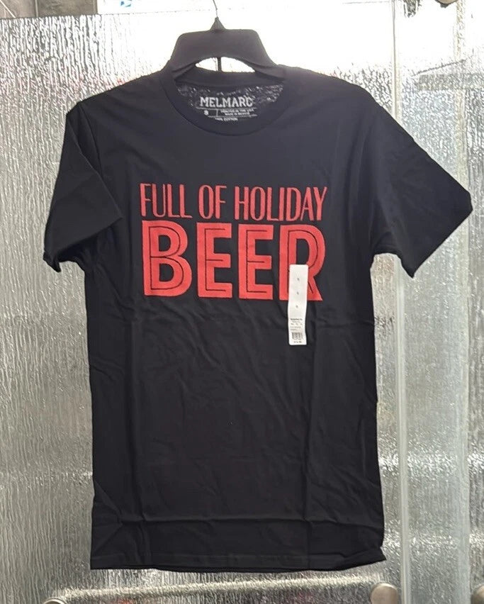 Full Of Holiday Beer Tshirt 17” P2P 29” Length Men’s Small Orig $14