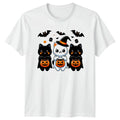 Kawaii Cats Trick Or Treat T-Shirt Spooky Cat Halloween Gift For Him And Her