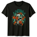 Skull Colibri Art Hummingbird Flower Mens T-Shirt Womens Graphic Tee Shirt