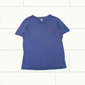 Polo Ralph Lauren Purple T-Shirt Mens Medium Cotton V-Neck Short Sleeve Logo