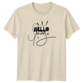 Hello Spring Womens T-Shirt Boho Groovy Spring Season Mothers Day Gift For Her