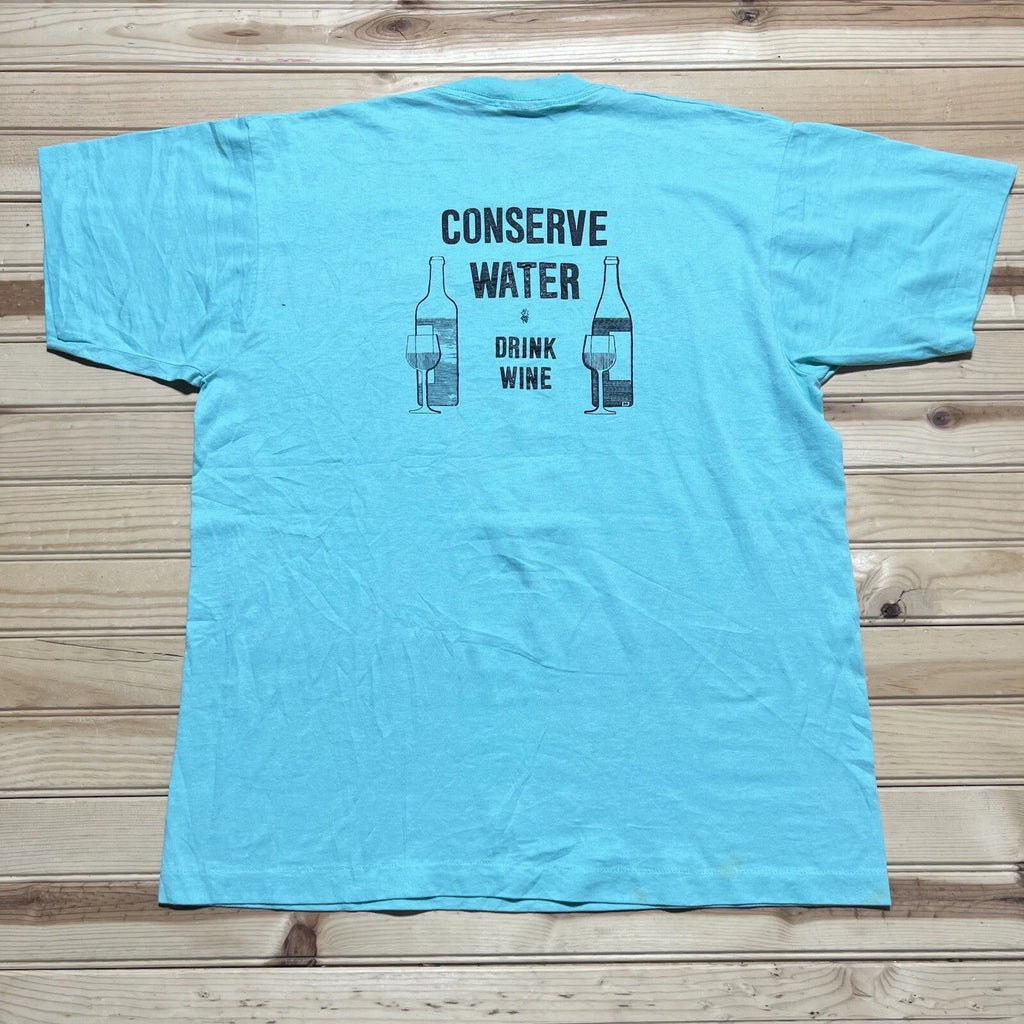 Conserve Water Drink American Wine Society Jean Jacques Dufour Shirt Size XL