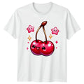 Sweet Kawaii Cherries Happy Fruit T-Shirt Fruit Kawaii Birthday Gift