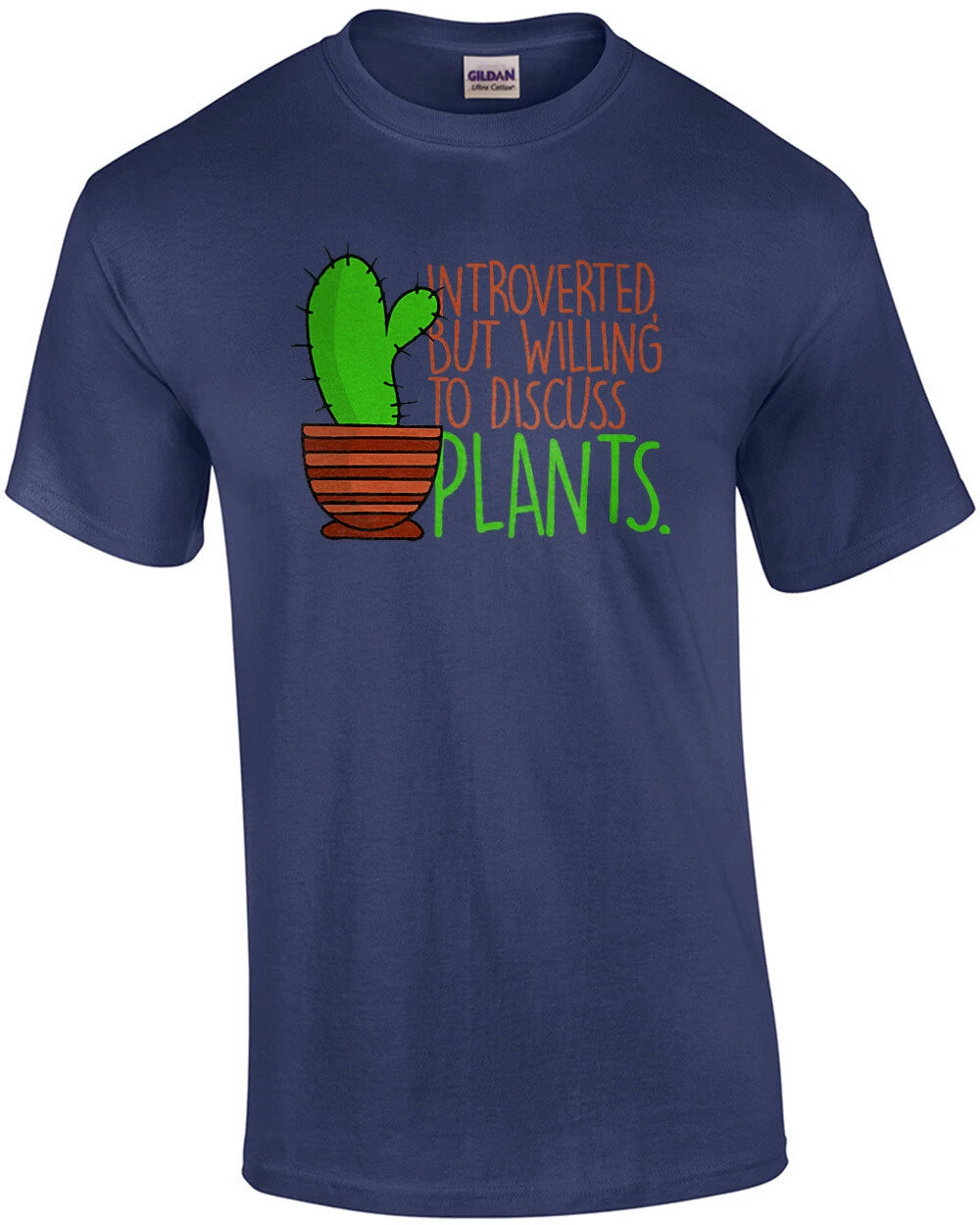 Introverted but willing to discuss plants - funny t-shirt