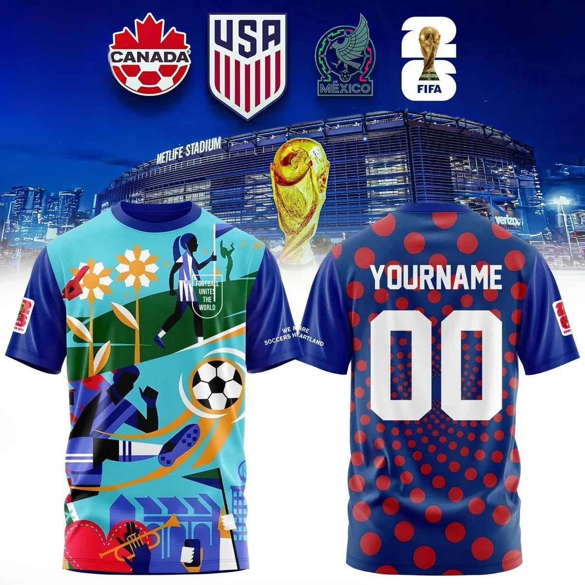 2026 World Cup Commemorative Custom Fan All-Over 3D T-Shirt