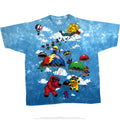 GRATEFUL DEAD-PARACHUTING BEARS-2 SIDED TIE DYE T-SHIRT S-M-L-XL-2X Garcia,Wier