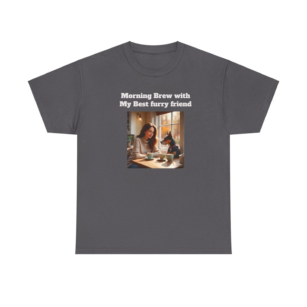 Coffee Lovers T-Shirt - Women with Dog Design