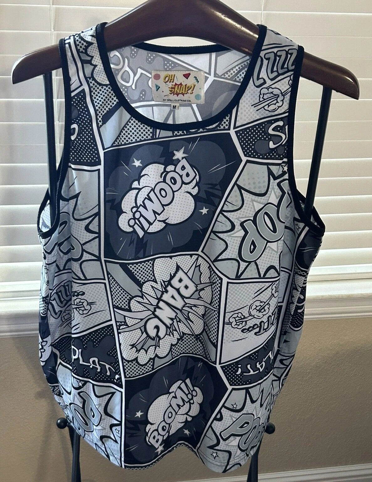 Oh Snap! Drill Clothing Retro Men's Size M Tank Top Sketchbook  Art to Wear