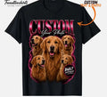 Custom Dog Cat Photo Text T-Shirt Personalized Birthday Date Pet Gift