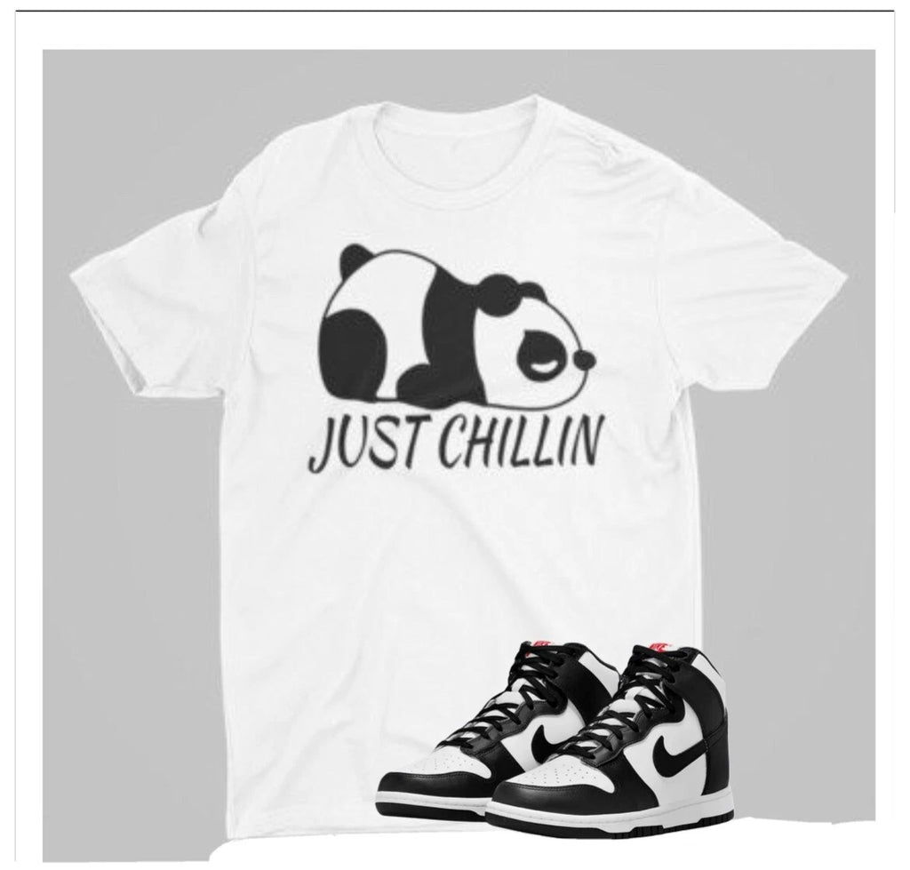 Shirt to match Low High top Panda Dunk - Just Chillin Lazy Panda Tshirt