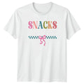 Snacks Make Me Nicer Womens T-Shirt Snacks Food Gift For Her