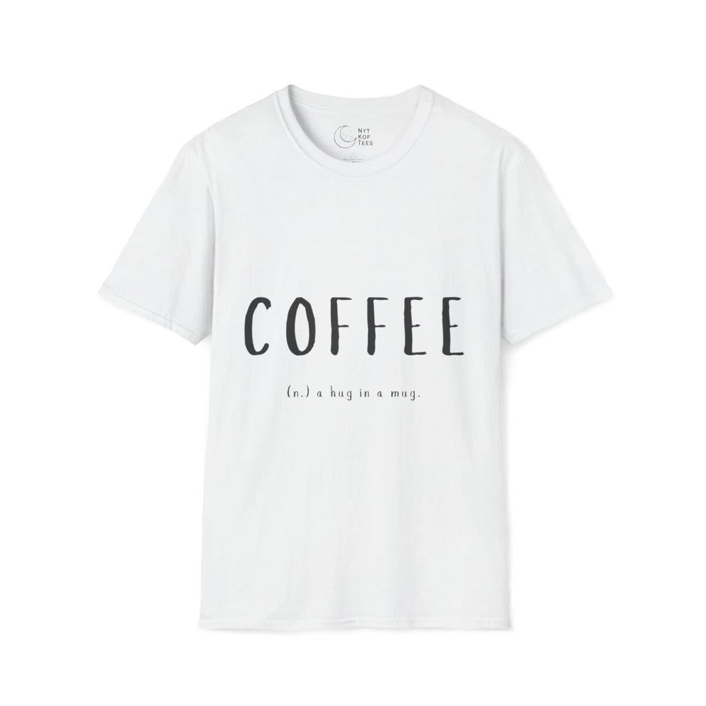 Cute Witty Coffee Text, Regular Fit Soft Cotton Unisex T-Shirt