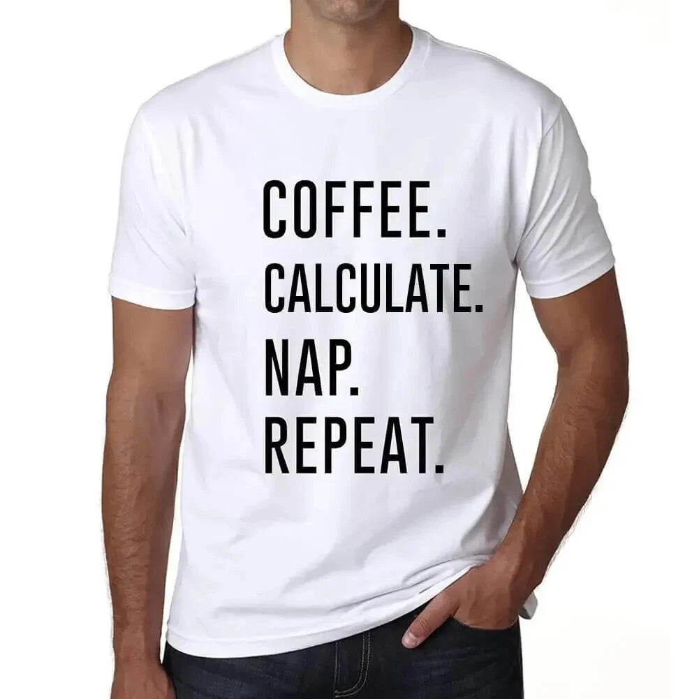 ULTRABASIC men's t-shirt coffee calculation nap repetition coffee calculate nap