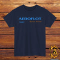 Aeroflot Airlines Logo Mens T-Shirt Cotton Graphic Tee Made in USA S-5XL