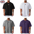 Muscle Fit Oversized T Shirt Top Gym Muscle Fit Workout Fitness Sports Clothing
