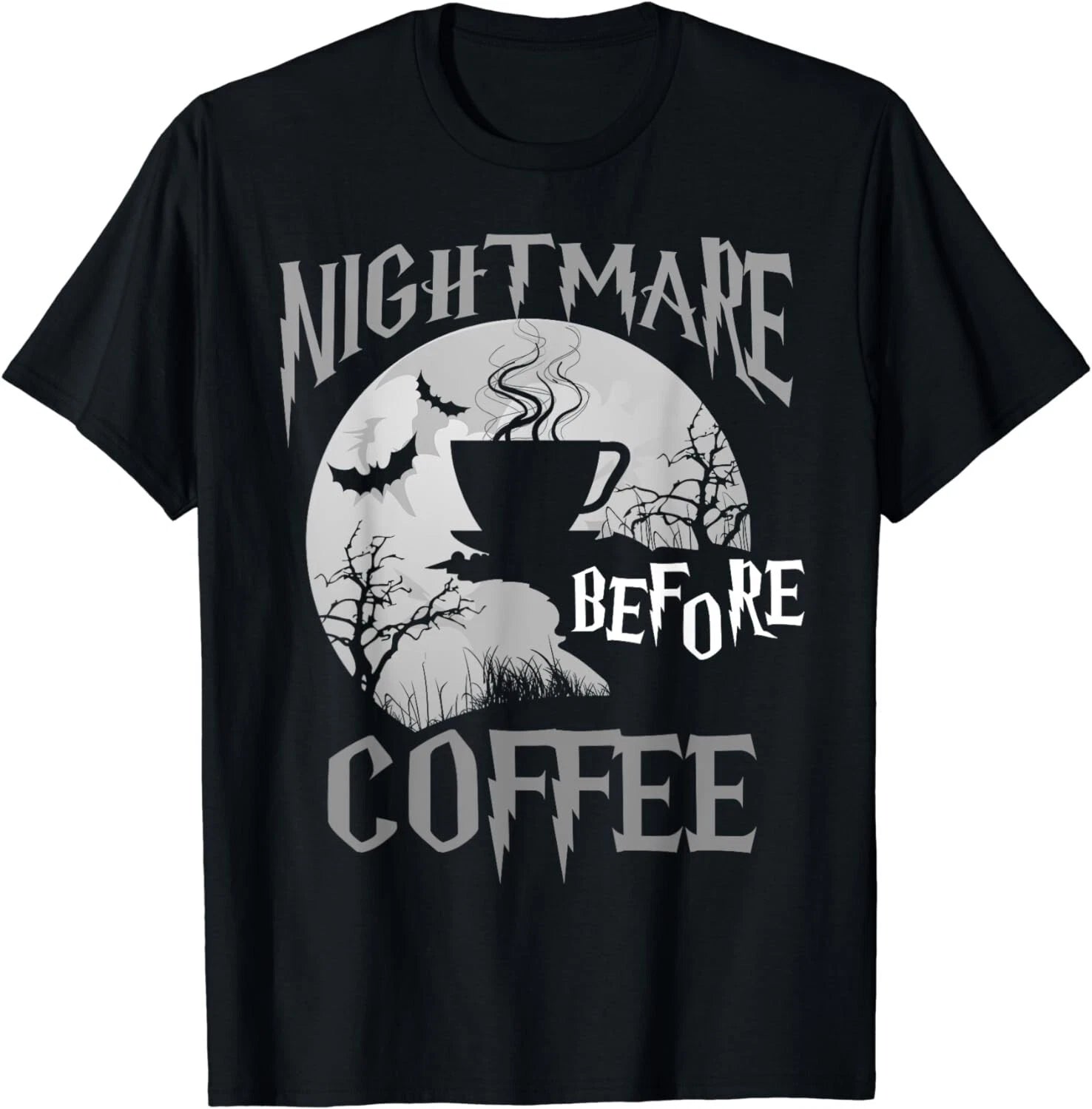 Cute Nightmare Before Coffee Halloween Shirt Funny Mug Gift T-Shirt
