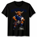 Scottish Unisex T Shirt Highland Cow Scotland Fans Rugby Graphic Tee