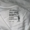 Jockey  Or Hanes V-Neck T Shirt 2XLT Pack Of 3 100% Cotton New White Comfort /🎁