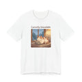 Currently Unavailable Cat Reading T-Shirt Funny Introvert Bookworm Tee Unisex