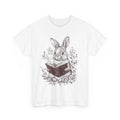 Book T-Shirt | Booktrovert T-Shirt | Rabbit Reading a Book Floral Shirt