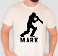 Personalised Cricket Player T Shirt Custom Name Sports Fan Tee Birthday Gift Uni