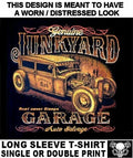 GENUINE JUNKYARD GARAGE HOT RAT ROD CUSTOM CHOPPED A SEDAN SKULL T-SHIRT WS583