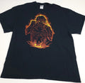 Vintage Y2k Attack On Titan Anime Shirt Rare Gildan Fire Flame Cartoon Vtg