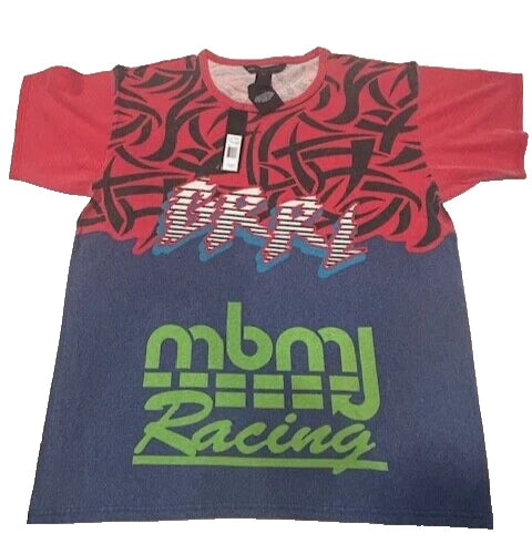 Marc by Marc Jacobs MBMJ Racing T-Shirt Allover Print NWT - Size L MSRP $128