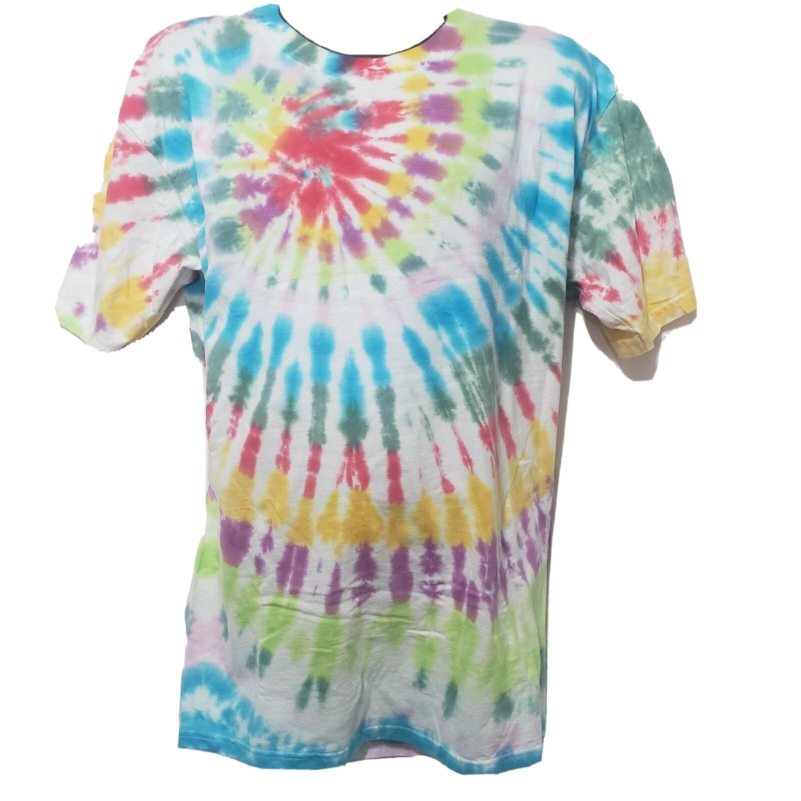 Gilden Tie Dye Shirt Unisex XL TG Multicolor Boho Festival Short Sleeve