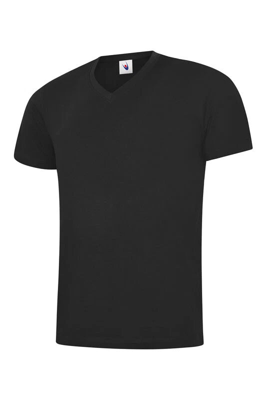 Personalised Custom Printed Classic V Neck T-shirt Your Text Logo Unisex UC317
