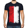 MONACO GRUNGE FLAG MENS T-SHIRT TEE TOP MONÉGASQUE FOOTBALL MONACAN GIFT SHIRT