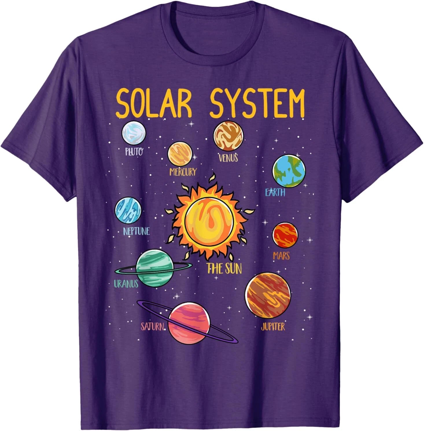 Solar System Planets Science Space Boys Girls STEM Kids T-Shirt
