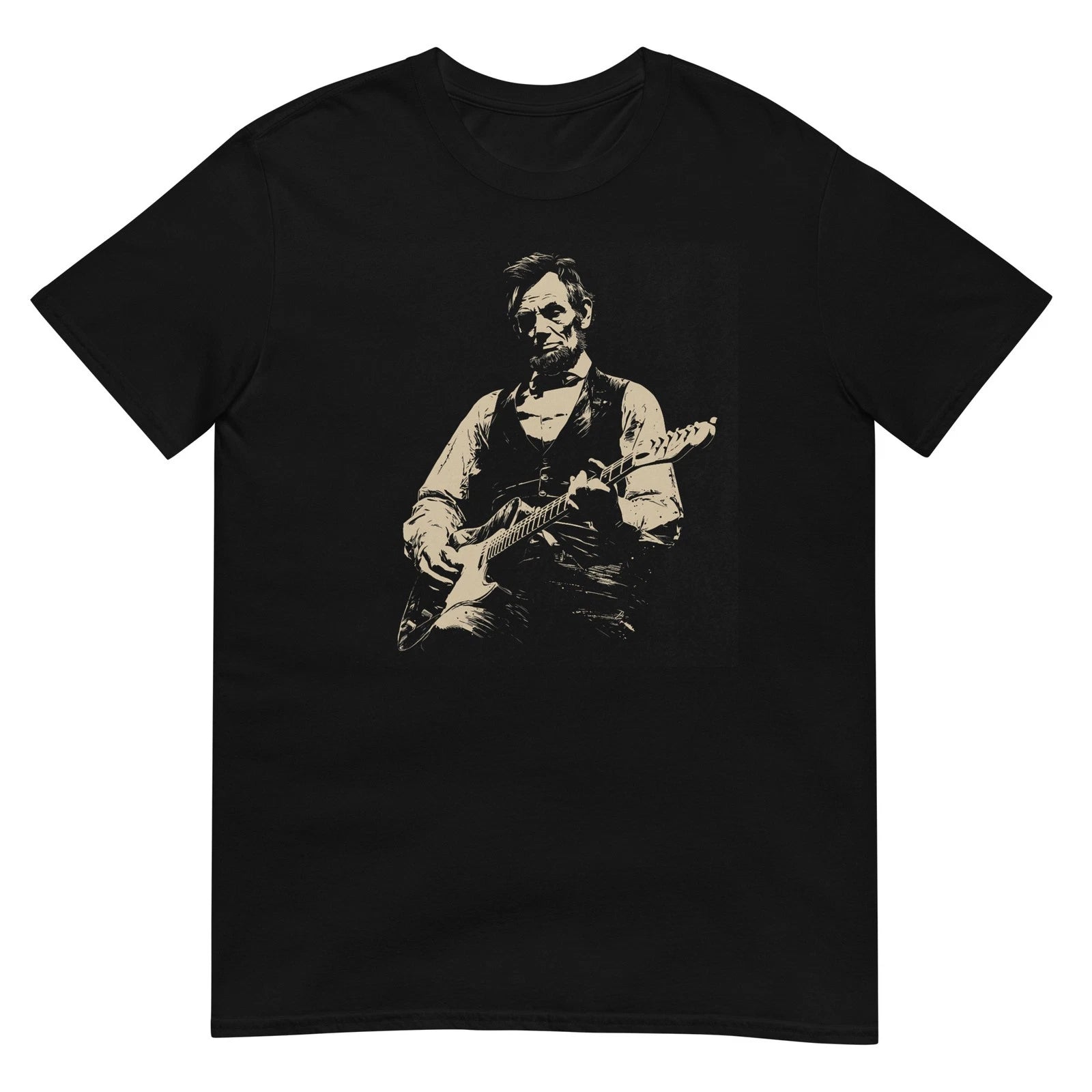 Abraham Lincoln Abe Lincoln Playing Guitar Retro Vintage T-Shirt