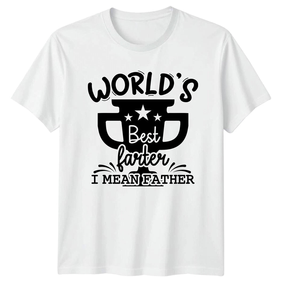 Worlds Best farter I MEAN FATHER Funny Dad Joke Mens T-Shirt