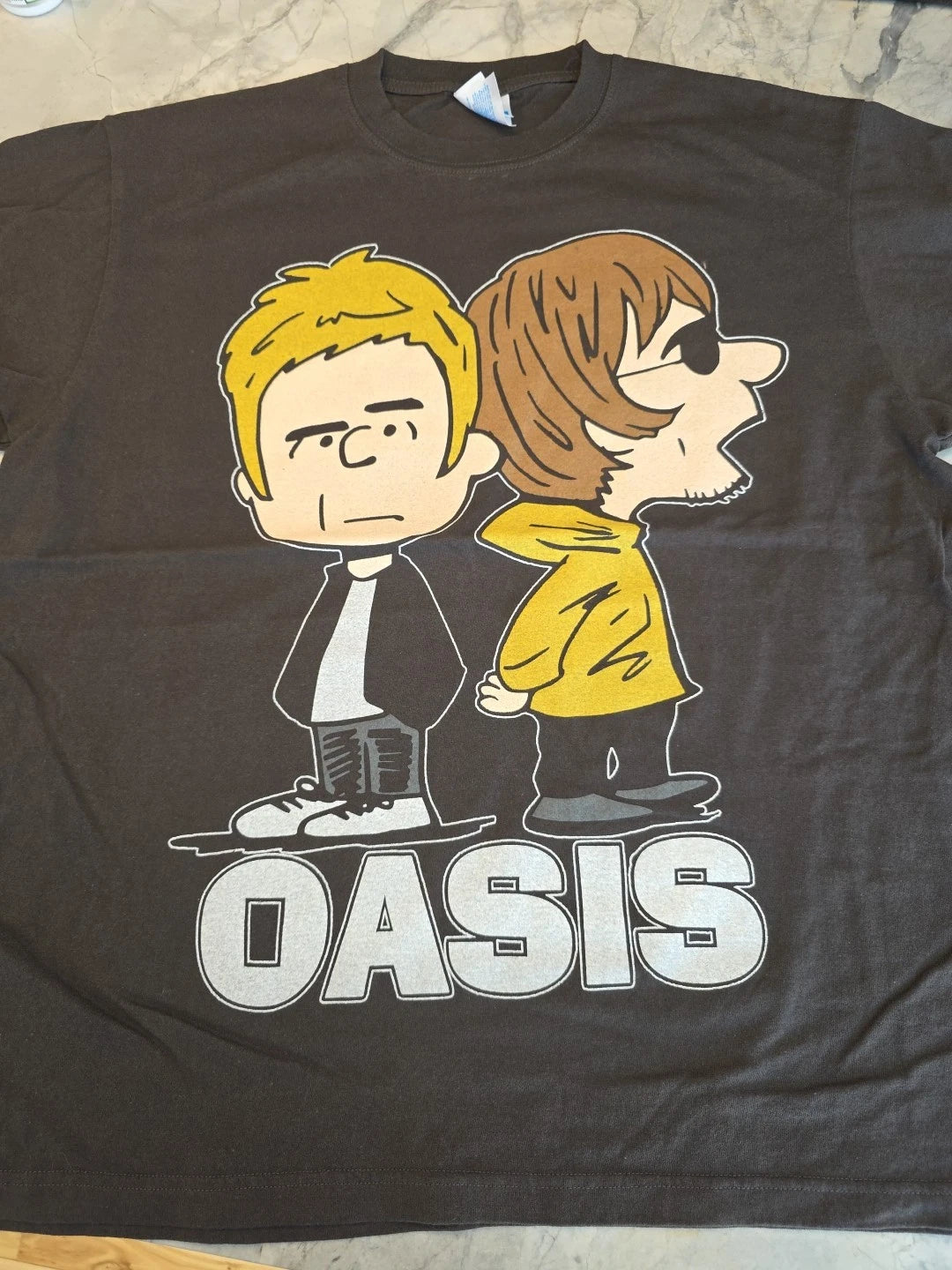 OASIS Snoopy Tee Double Sided XL Concert Band Tee