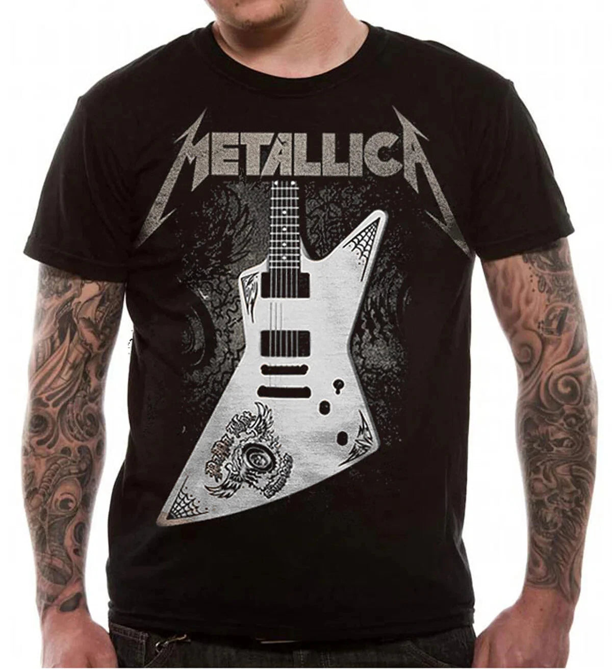 Official Metallica T Shirt Papa Het Guitar Black New S M L XL XXL