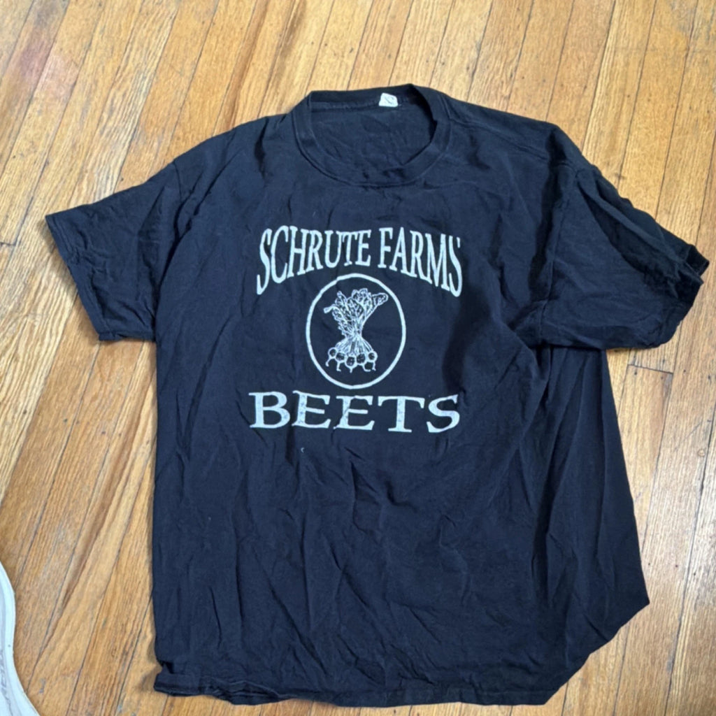 JERZEES Blend Black Schrute Farms Beets The Office Graphic Men's T-Shirt XL